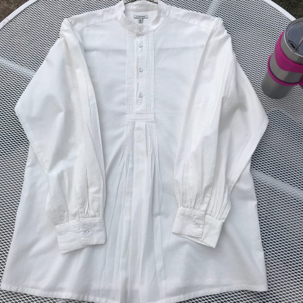 Women's 100% cotton long sleeve pintucked shirt